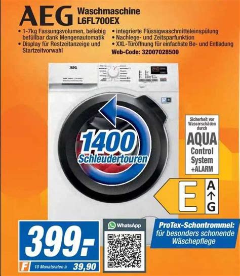 Aeg Waschmaschine L Fl Ex Angebot Bei Expert