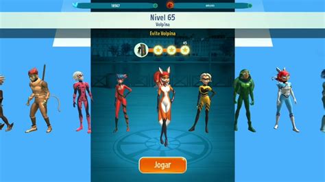 Rena Rouge e Carapace VS Volpina Nível 65 Jogo Oficial Miraculous