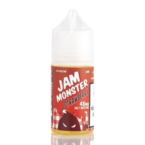 Strawberry By Jam Monster Salt Nicotine 48mg 30ml Tfn Price