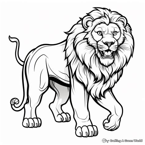 Roaring Lion Coloring Pages - Free & Printable!