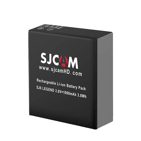 Sjcam Sj6 Battery 3 8v 1000mah Rechargeable Li Ion Battery For Original