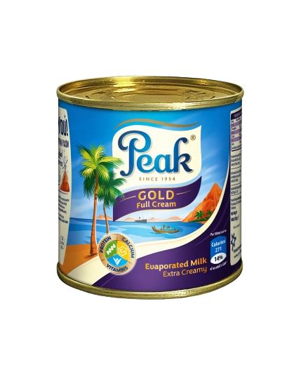 Peak Full Cream Unsweetened Evaporated Milk Tin Peakmilk