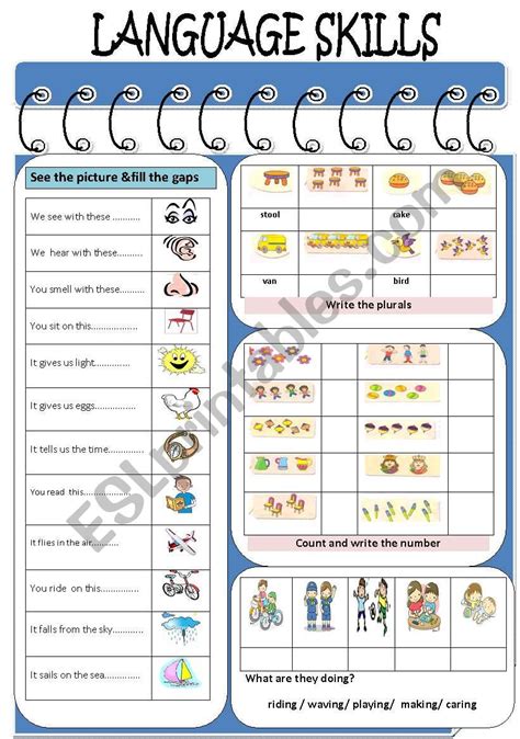 Language Skills Esl Worksheet By Jhansi Worksheets Library