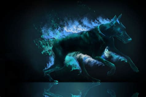 Hellhound By Mikkidp On Deviantart Yoda Art Fantasy Creatures Blue Art