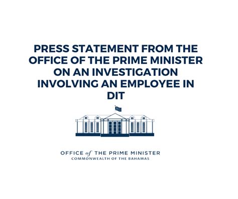 Press Statement From The Office Of The Prime Minister On An