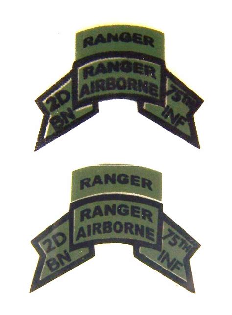 2nd Ranger Battalion Patch (Old-Subdued) Pr. | 1/6 Scale GI Joe ...