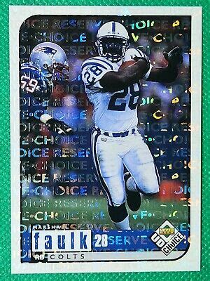 Upper Deck Choice Reserve Marshall Faulk Hof Rare Indianapolis