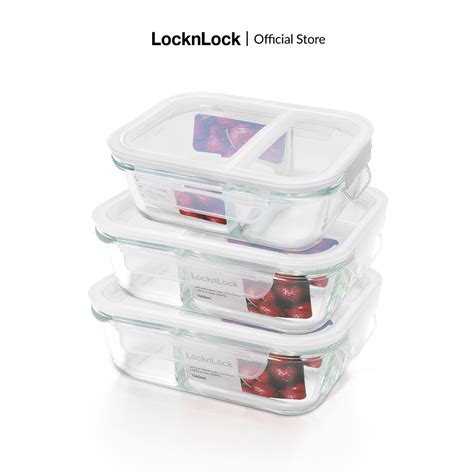 Lock Lock Lock Glass Food Container Lock Blanc Glass Food Container