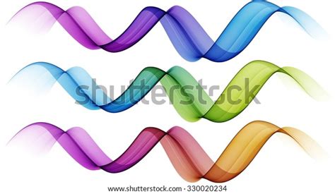 Abstract Color Waves Isolated On White Stock Vector Royalty Free