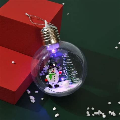 Boule de Noël à LED Boules de Noël avec des lumières Transparente