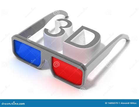 3D Glasses with Film Concept, Isolated on White Stock Illustration ...