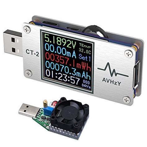 AVHzY USB Power Meter Tester Digital Multimeter USB Load Current Tester