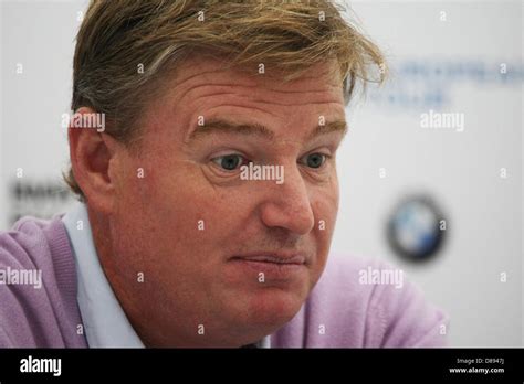 Ernie Els, South African Golfer and Major winner, addresses the media ...