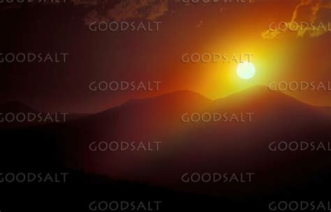 Orange Sunset over Mountains - GoodSalt