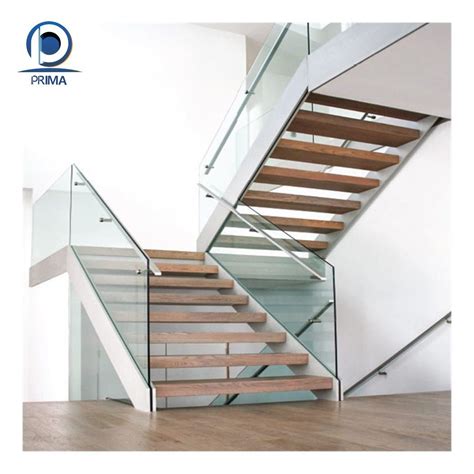 Prima Customized Steel Stairs Straight Staircase Plated Stringer