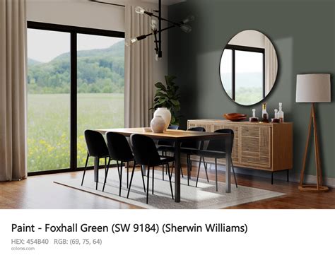 Sherwin Williams Foxhall Green SW 9184 Paint Color Codes Similar