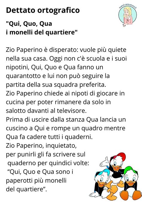 Dettati Ortografici Scuola Primaria Divisi Per Classe Fine Primo