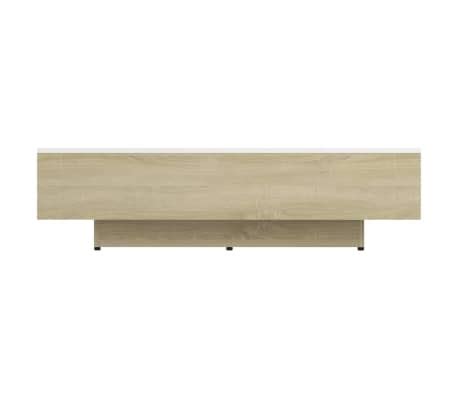 Vidaxl Coffee Table White And Sonoma Oak X X Cm Engineered Wood