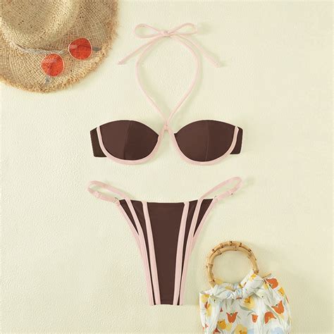 Tejiojio Summer Bikini For Women Women S Separate Swimsuit Beach Seaside Sexy Steel Bracket