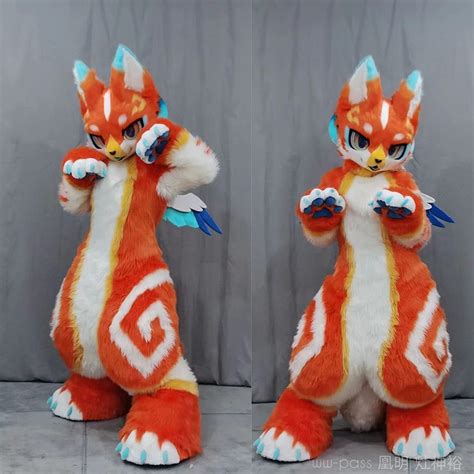 Kawaii Orange Cat Dog Fox Fursuit Teen Costumes Child Full Furry Suit – FurryMascot