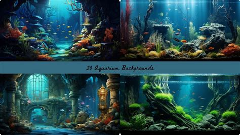 20-piece Assorted Aquarium Background Bundle - Etsy