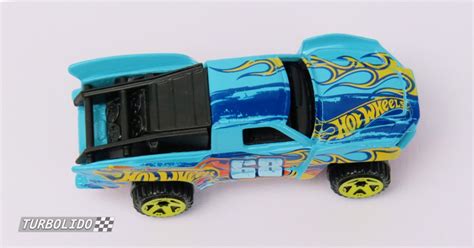 TURBOLIDO Cars Hot Wheels Baja Truck HW BFG29 Aqua Blue With Flames