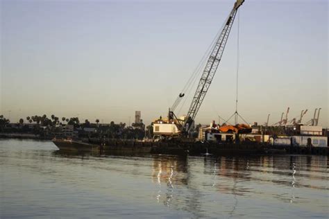 Barge dredging a harbor — Stock Photo © rmarinello #3248839