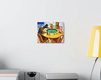 Dogs Playing Poker Canvas Wall Art - Etsy