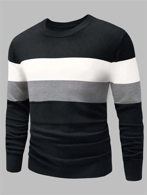 Manfinity Homme Men Colour Block Jumper Shein Uk