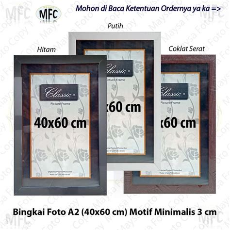 Jual Bingkai Foto Frame Pigura 40x60 Full Minimalis Hitam Dan Putih Di