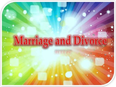 Marriage And Divorce Ppt