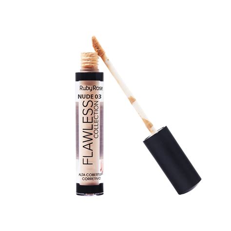 Corretivo Líquido Flawless Nude Ruby Rose IDM Distribuições Maquiagens cosméticos em
