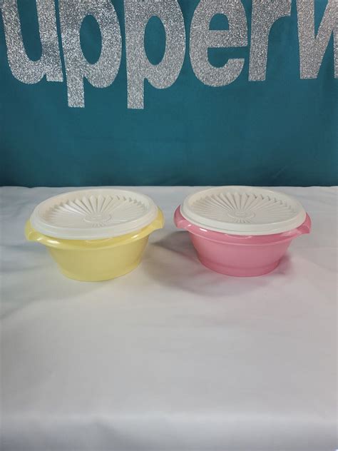 Tupperware Oz Servalier Vintage Collection Pink Yellow Set Of New