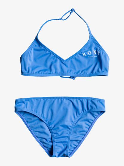 Just Good Vibes Triangle Bralette Bikini Set For Girls 8 16 Roxy