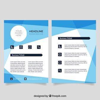 Free Vector | Business brochure in a5 size with flat style