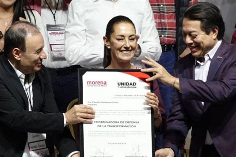 Claudia Sheinbaum Recibe Constancia Como Coordinadora De La Defensa De