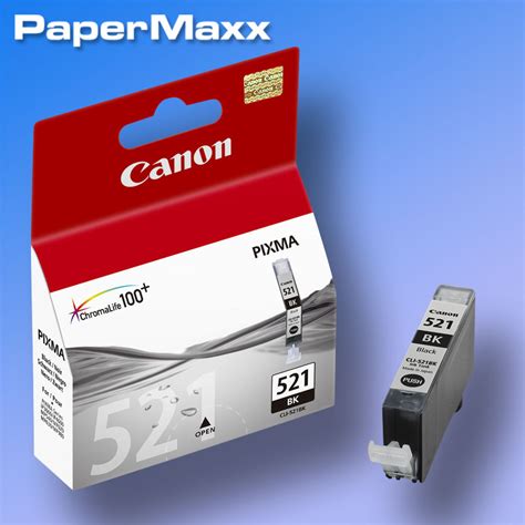 Canon Tintenpatrone 2933B001 CLI521BK Schwarz PaperMaxx