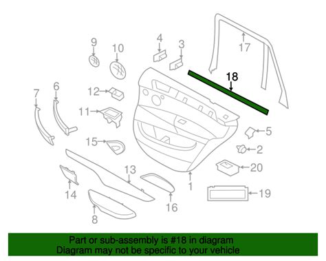 Genuine BMW 51 22 7 289 642 Belt Weather Strip FREE Shipping On