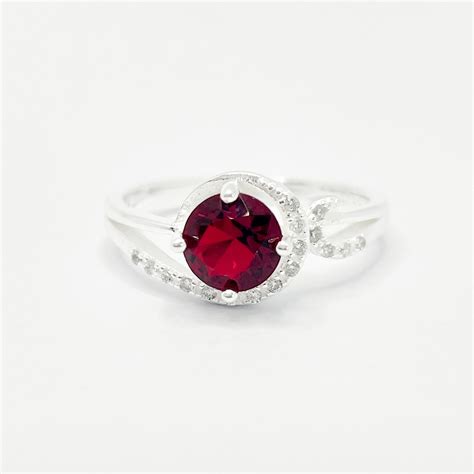 Anillo Ola Circones Y Circ N Rojo Rub Joyas Danis Y Florencia