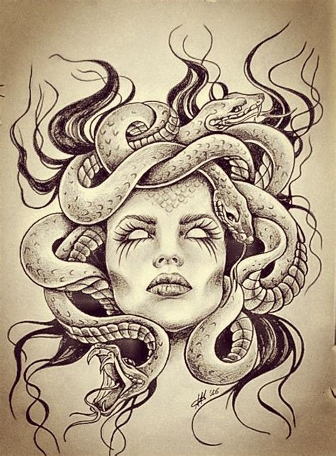 Drawing Medusa Tattoo