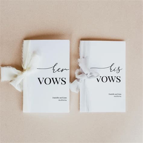 His And Her Vow Books Leather Vows Book Custom Vows Booklet Etsy Ireland