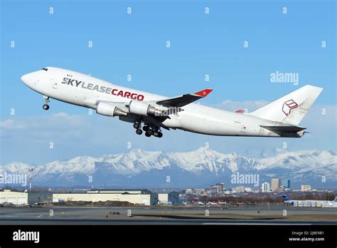 Skylease Cargo Boeing Departing Anchorage Airport Airplane