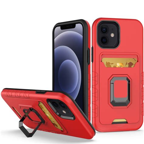 Card Shield Magnetic Holder Phone Case For iPhone 12 (Orange) – Alexnld.com