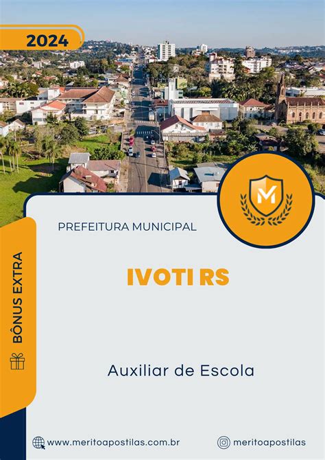 Apostila Auxiliar De Escola Prefeitura De Ivoti Rs M Rito Apostilas