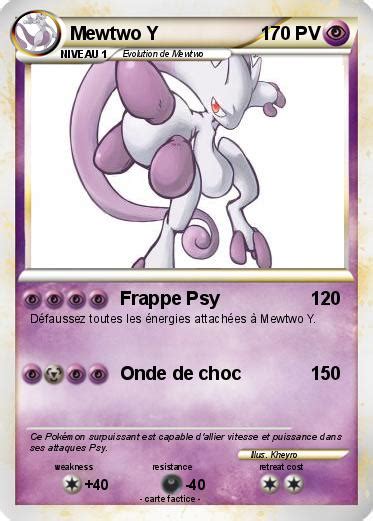 Pokémon Mewtwo Y 6 6 Frappe Psy Ma carte Pokémon