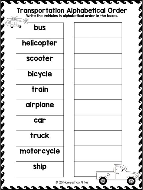 Free Printable Alphabetical Order Worksheets