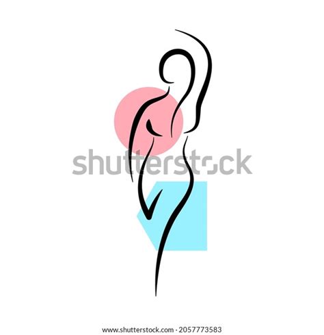 Linear Drawing Nude Woman Body Beauty Stock Vector Royalty Free Shutterstock