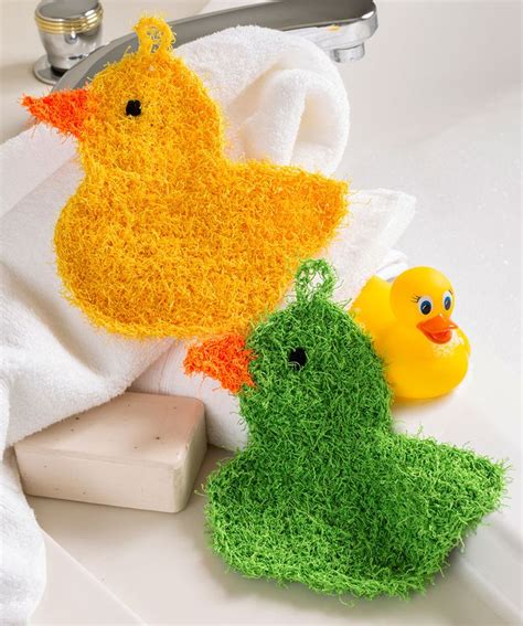 Rubber Duckie Scrubby Free Crochet Pattern In Red Heart Yarns Bath