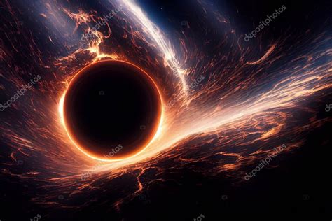 Cosmic Supermassive Black Hole Visualización 3D Obras de Arte Fondo