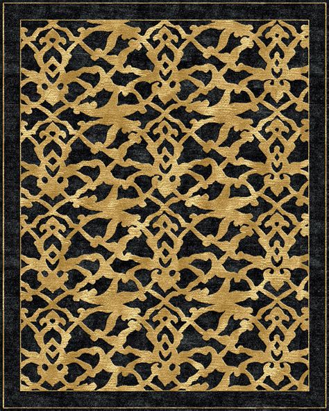 Arabesque - Gold Rug | Bazaar Velvet | London Rug Shop